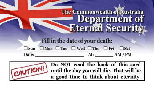 Department of Eternity Security - Front side