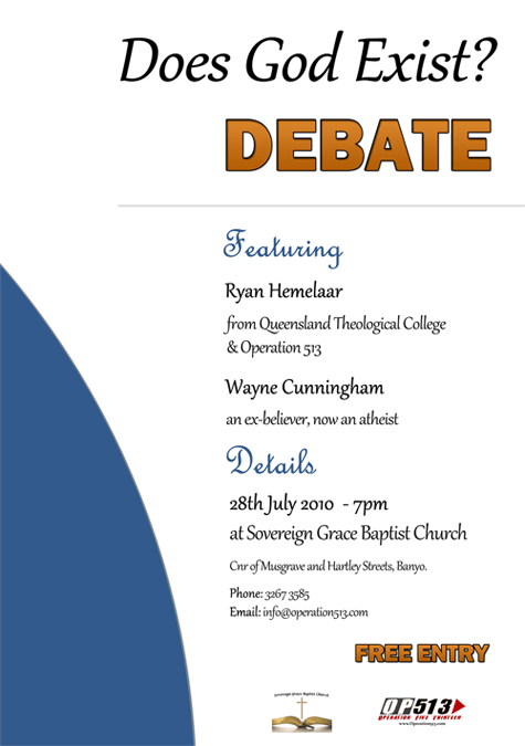 Does God Exist? Debate Information