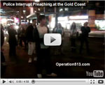 Police Interrupt Preaching at the Gold Coast