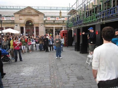 Rob preaching open-air in Covent Garden