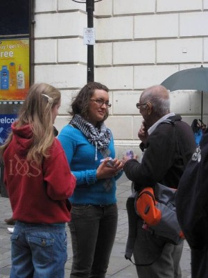 Rebecca and Chloe in a one-to-one conversation