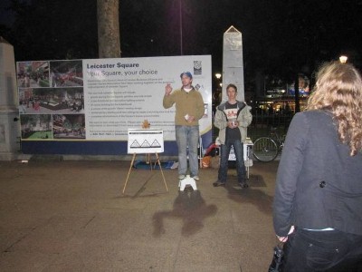 Ben preaching the gospel open-air