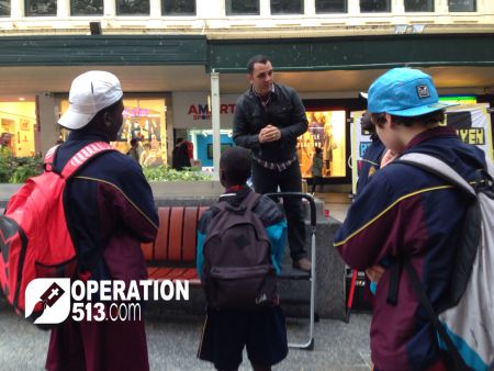 Open air preaching Brisbane