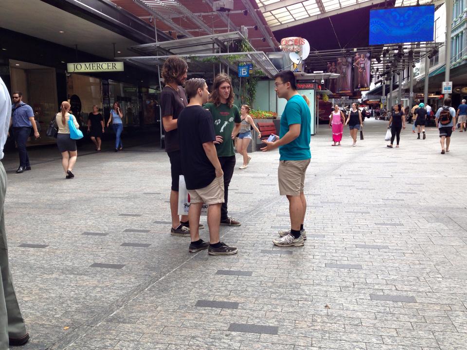 Evangelism in Queen Street Mall, Brisbane